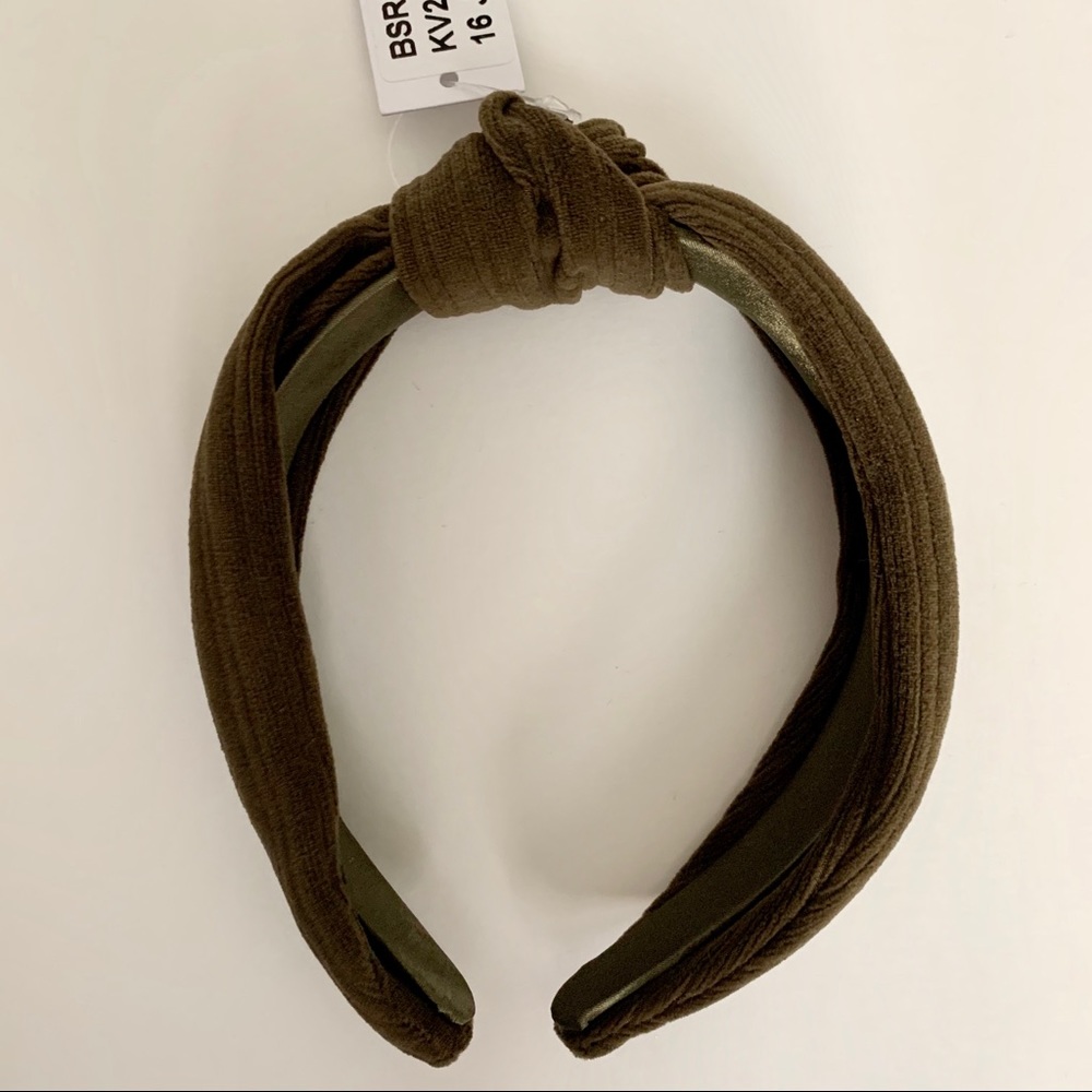 Soft Brown Fabric Headband with Knot Detail